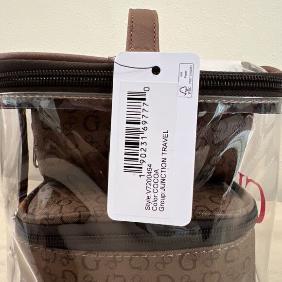 Guess V7200494 COCOA Multi 4-Piece Cosmetic Junction Travel Set Bag - Picture 7 of 7